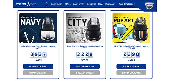 Systeme.dacia.fr - Jeu Série très limitée Sandero Stepway