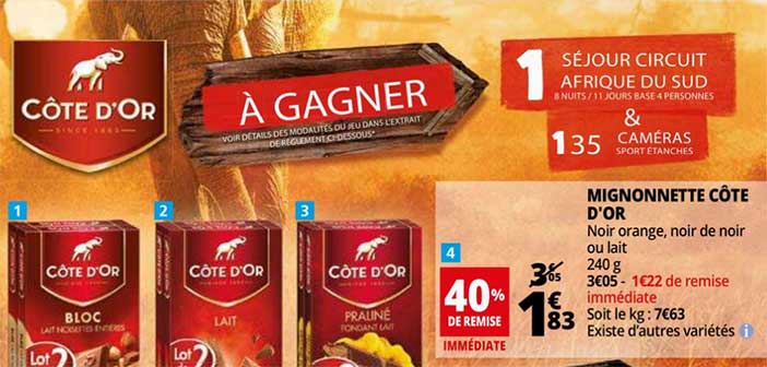 www.auchan.fr - Jeu SMS Auchan Chocolat Côte d'Or