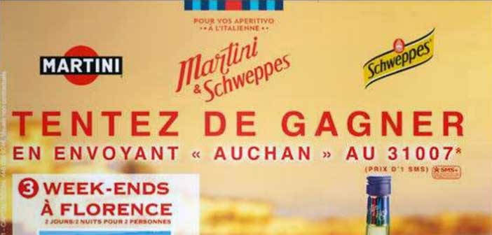 www.auchan.fr - Jeu SMS Auchan Martini Schweppes