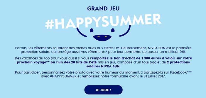 www.nivea.fr - Grand Jeu Happy Summer Nivea Sun