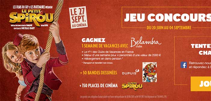 www.tanns.fr - Jeu Concours Tann's Le Petit Spirou