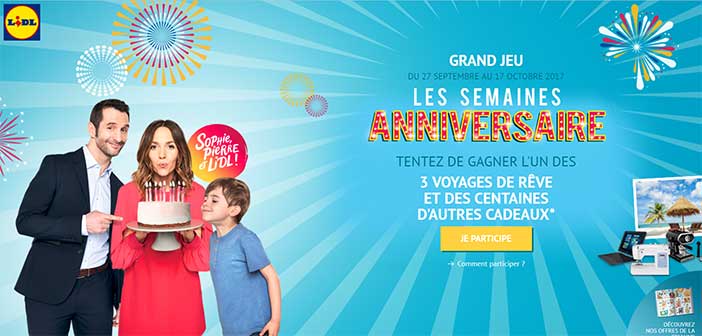 www.anniversaire-lidl.fr - Jeu Les Semaines Anniversaire Lidl