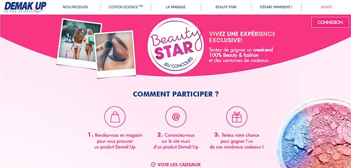 www.demakup.com - Jeu Demak'Up Beauty Star