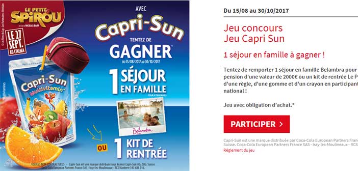 www.jeu-caprisun.fr - Jeu Capri-Sun Le Petit Spirou