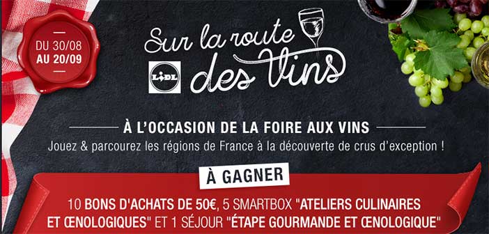 www.lidl.fr - Jeu Lidl Sur la Route des Vins