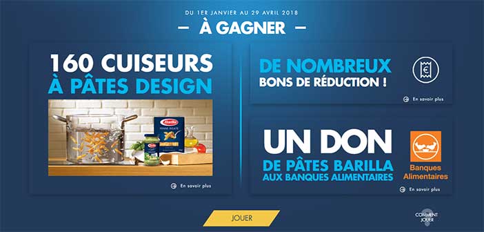 www.bravoavous.fr - Jeu Barilla Savourez Jouez Gagnez
