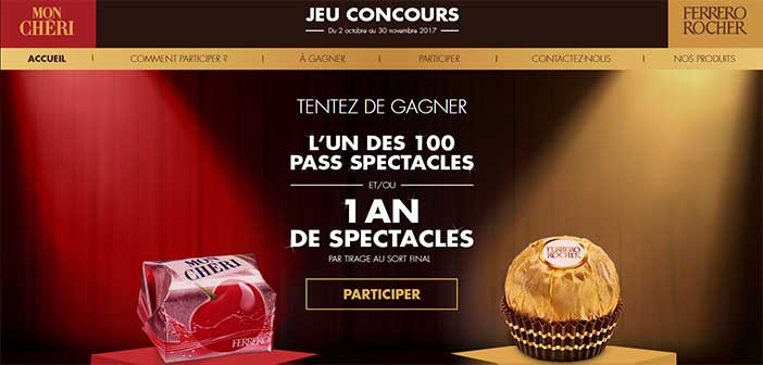 www.concours.ferrero.fr - Jeu Ferrero Les Pralines Font Leur Show 2017