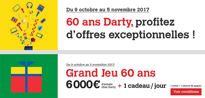 www.darty.com/jeu60ans - Jeu Anniversaire Darty 60 ans