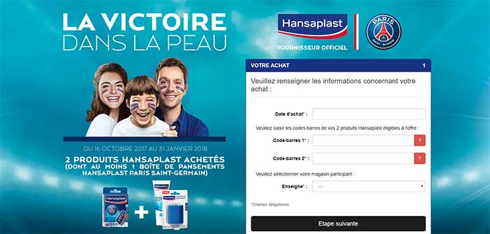 www.lavictoiredanslapeau.fr - Jeu Hansaplast Paris Saint-Germain