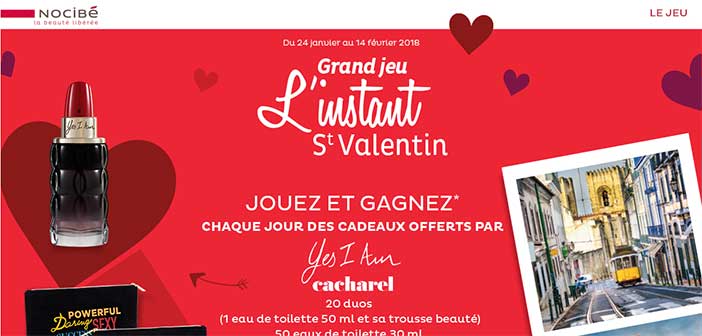 Jeu.nocibe.fr - Grand Jeu Instant St-Valentin Nocibé