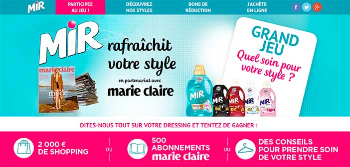 www.miretvotrestyle.com - Grand Jeu Mir Quel soin pour votre style