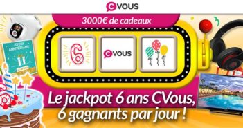 www.cvous.com - Jeu Jackpot Anniversaire CVous