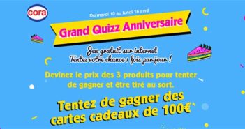 www.jeux.cora.fr - Grand Quizz Anniversaire Cora