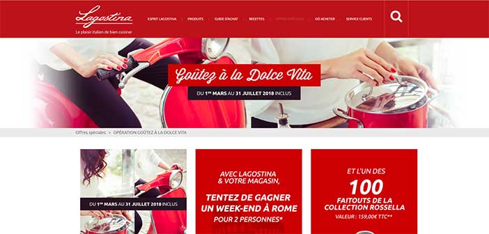 www.lagostina.fr - Jeu Lagostina Goûtez à la Dolce Vita