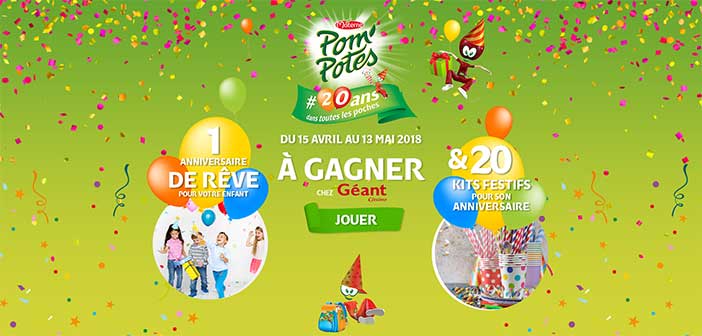 www.pompotes20ans-geant.fr - Jeu Pom'potes 20 ans dans toutes les poches