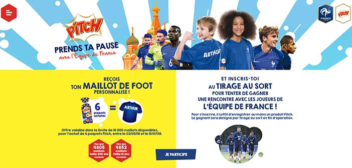 monmaillot-pitch.briochepasquier.com - Offre Pitch Prends ta pause avec l'Équipe de France
