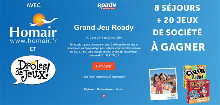 www.roady.fr - Grand Jeu Roady Homair