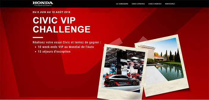 www.civic-vip-challenge.fr - Jeu Civic VIP Challenge