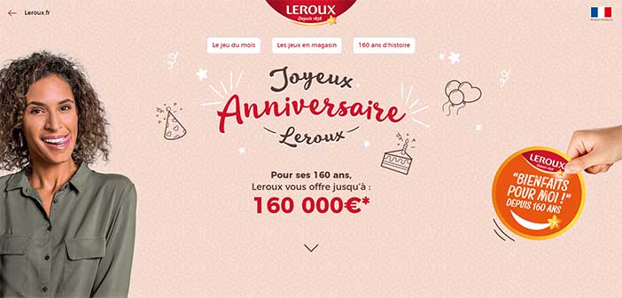 www.leroux.fr/160ans - Jeu Anniversaire Chicorée Leroux 160 ans