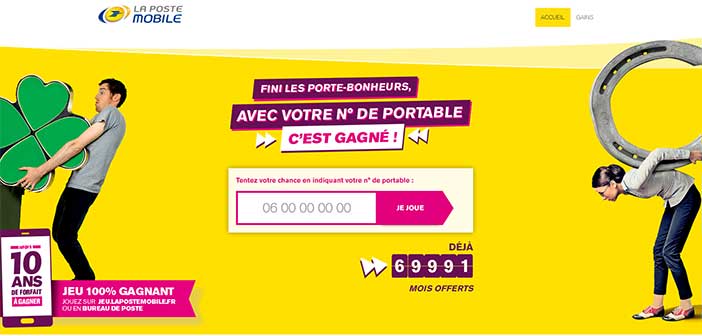 Jeu.lapostemobile.fr - Jeu 100% Gagnant La Poste Mobile