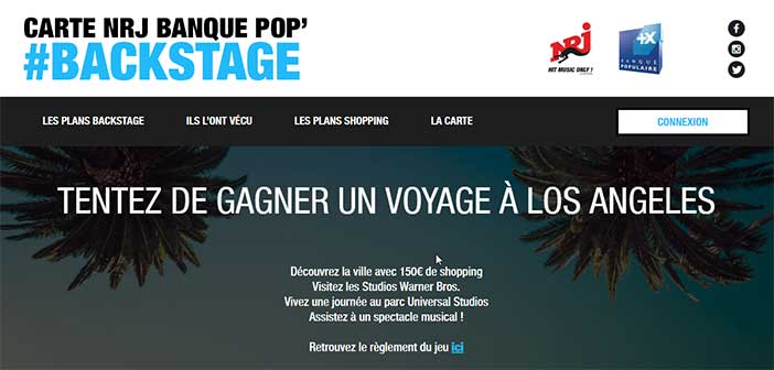 www.nrjbanquepop.fr - Jeu NRJ Banque Pop #BACKSTAGE