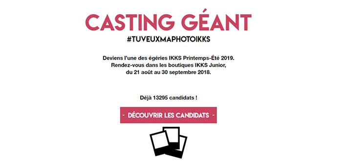 www.ikks.com - Grand Casting Géant IKKS