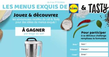 www.lidl.fr - Jeu Lidl Les Menus exquis Tasty
