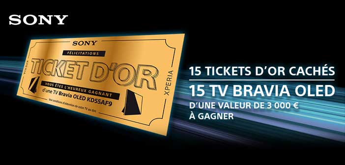www.promotion-sonymobile.com - Grand Jeu Ticket d'Or Sony