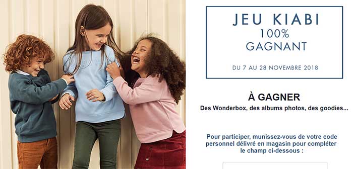www.kiabi.com/gagnant - Jeu Kiabi 100% Gagnant