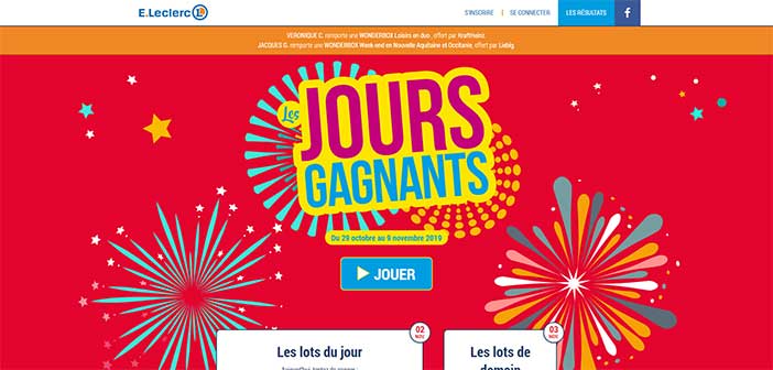 www.les-jours-gagnants.fr - Jeu Les Jours Gagnants E.Leclerc