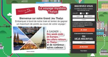 Jeu.thalys.com - Jeu Thalys Le Voyage Mystère