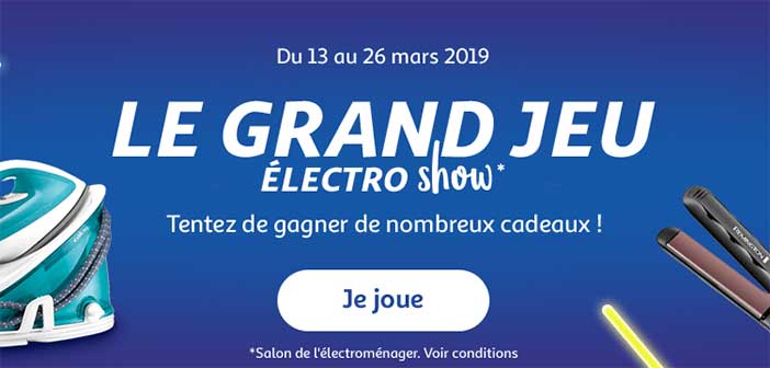 Jeu.auchan.fr/electro-show - Grand Jeu Electro Show Auchan