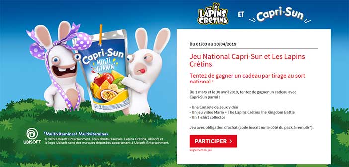 www.jeuconcourscaprisun.com - Jeu Capri-Sun Lapins Crétins Temps Fort