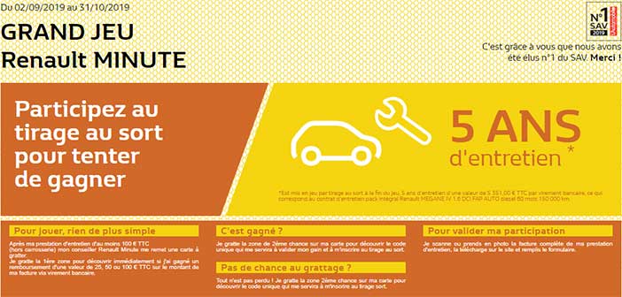 www.lepleindechancerenault.com - Jeu Renault Minute Le Plein de Chance
