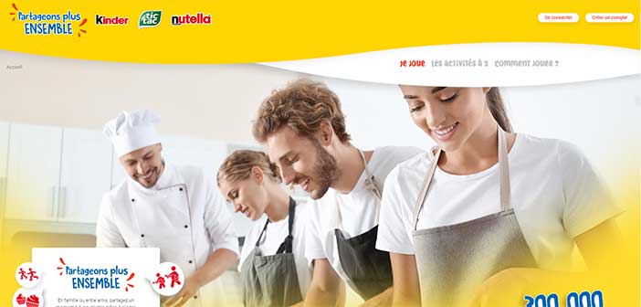 www.partageonsplusensemble.fr - Jeu Kinder Tic Tac Nutella Partageons plus ensemble