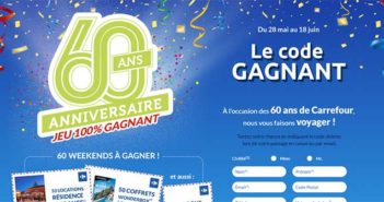 60 ans Anniversaire Jeu Carrefour - Jeu Le Code Gagnant Carrefour