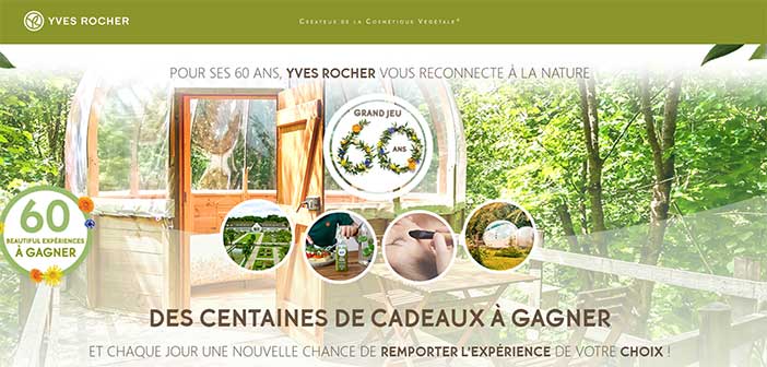 www.yr-lejeu.com - Jeu Yves Rocher 60 Beautiful Experiences