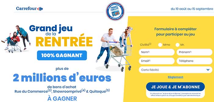 www.carrefour.fr - Grand Jeu de la Rentrée Carrefour