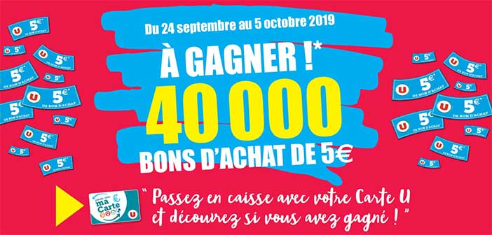 www.magasins-u.com - Jeu Super U 40000 bons d'achat