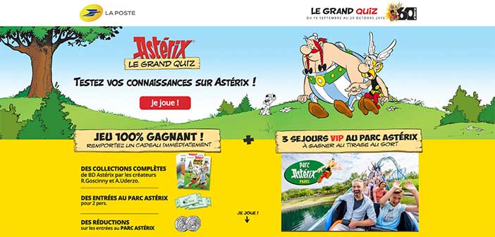 Jeux.laposte.fr/grand-quiz-asterix - Jeu Quiz Astérix La Poste
