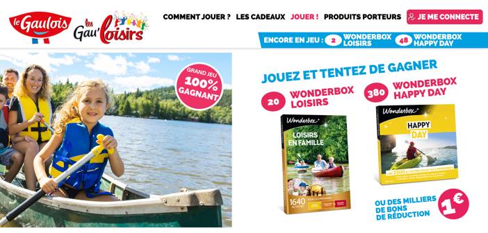 www.lesgauloisirs.fr - Jeu Les Gauloisirs 100% Gagnant