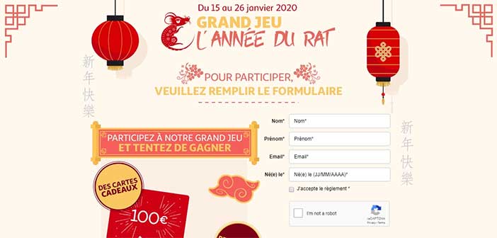 Jeu.auchan.fr/lanneedurat - Grand Jeu L'Année du Rat Auchan