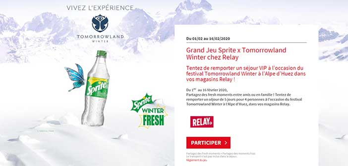 www.instants-plaisir.fr - Grand Jeu Sprite x Tomorrowland Winter Relay