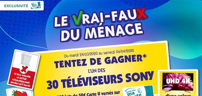 www.magasins-u.com/jeu-vfmenage - Grand Jeu Le Vrai-Faux du Ménage Magasin U