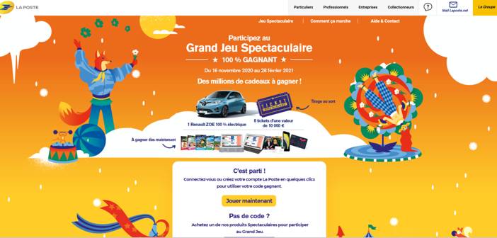 www.jeu-spectaculaire.laposte.fr - Grand Jeu Spectaculaire La Poste
