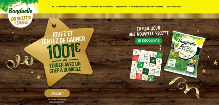 www.1001salades-bonduelle.fr - Jeu 1001 Recettes de Salades Bonduelle 2021