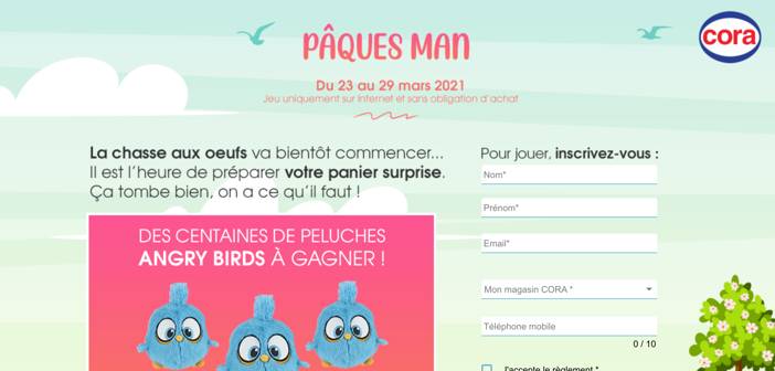 www.jeux.cora.fr - Grand Jeu Pâques Man Cora