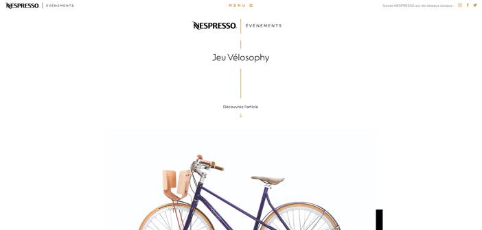 www.nespresso.com - Grand Jeu Nespresso Velosophy