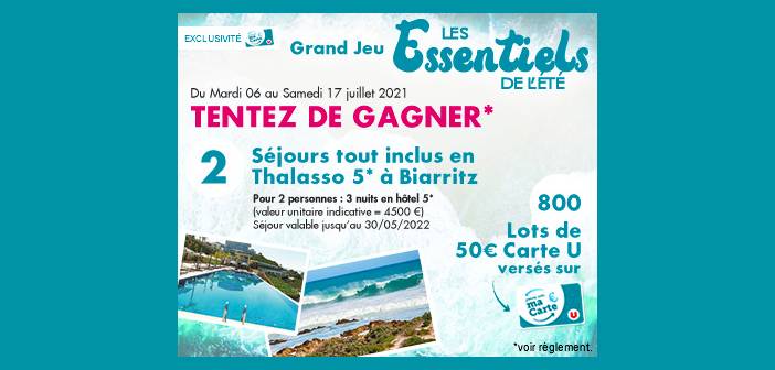 www.magasins-u.com/jeu-essentiels-ete - Grand Jeu Essentiels Été Magasins U