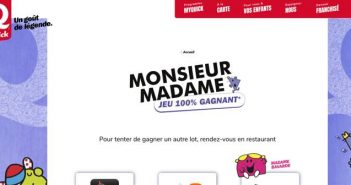 www.quick.fr - Grand Jeu Quick Monsieur Madame 2021